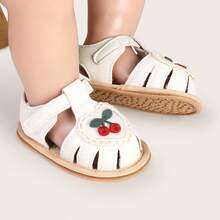 Summer Princess Sandals For Girls, 3-6-9 Months, Cute, Breathable, Comfortable Rubber Soles, Infant Shoes, Soft Soles For 1-Year-Olds - White - View 9