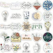 50pcs Bible Verse Stickers, Cartoon Graffiti Decorative Stickers, Suitable For Laptop, Water Bottle, Luggage, Helmet, Skateboard, Stationery, Motorcycle - A - View 5