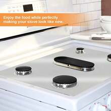1/2pcs Gas Stove Burner Cover, Stove Top Protector, Gas Stove Burner Pad, Compatible With Samsung Gas Stove, Suitable For Kitchen Cooking, Reusable, Non-Stick, Easy To Clean - Multicolor - View 4