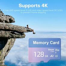 16GB,34GB,128GB,256GB High-Speed Flash Memory Storage Card. U3/C10 Storage TF Card, Suitable For Tablets, Cameras, Phones, Laptops, PCs - Blue-purple - View 5