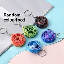 1pc 3D Printed Keychain Pendant Creative Stress Relief Toy Bag Key Chain - Multicolor - View 7