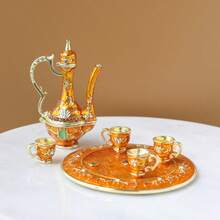SIQIZHOU 1個奢華琺瑯水鑽鑲嵌小酒瓶首飾盒 手工飾品 戒指耳環收納 翻蓋防塵 禮品 水鑽鑲嵌小酒瓶裝飾手工首飾盒 俄式收納盒 創意小禮物 - 彩色 - 查看 8