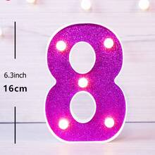 16cm 白色發光 A-Z LED 字母燈,電池供電,臥室裝飾字母夜燈,婚禮裝飾,生日派對裝飾,女孩房/兒童房裝飾字母燈,節日居家酒吧裝飾字母燈,字母燈 - 深紫色 - 查看 24