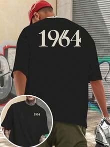 Retro 1964: Imprescindible para los amantes de la nostalgia. Camiseta de manga corta para hombre, con estampado vintage de 1964 en ambas caras. - Negro - Ver 1