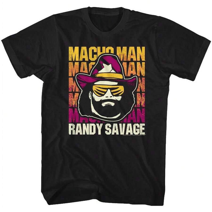 Macho Man Randy Black T-Shirt - Black - View 1