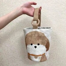 1pc Bell Puppy Lunch Bag, Portable Hand-Carried Tote Bag For Office Workers, Canvas Bucket Bag, Handheld Snack Bag - View 4