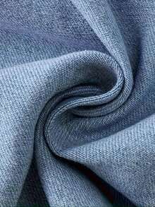 Celana Jeans Denim Pria Ukuran Besar Warna Biru Muda Model Lebar, Celana Kasual Longgar Serbaguna Model Lurus - Medium Wash - View 3