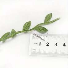 5/10/20m Rattan Vine Leaves, Artificial Willow Leaf Decoration, Green Plant Wreath Material Accessories - Green - View 3