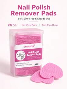 1 Box 200pcs/Heart-Shaped Nail Wipes, Heart-Shaped Nail Degreasing Wipes, Non-Damaging Nail Cleaning Cotton Pads, Soft Lint-Free Nail Removal Wipes, Disposable Wipes For Nail Salons, Heart-Shaped Nail Removal Cotton Pads, Non-Woven Soft Nail Cleaning Care Cotton Pads, Portable Nail Salon Wipes, Gift - Pink Box - View 7