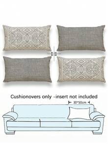 4 buah, Sarung Bantal Hias, Pola Geometris, Sarung Bantal Serat Poliester, Resleting Tersembunyi, Dapat Dicuci dengan Mesin, Pola Garis Modis Sederhana, Penutup Resleting, Sarung Bantal Hias Rumah, Sarung Bantal Sofa Ruang Tamu Kamar Tidur, Tanpa Isian Bantal - Grey - View 11