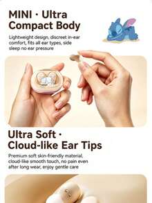 OTN Y090 Disney 正版授權睡眠耳機，黑色、粉色、藍色，真無線藍牙耳機 - 10mm 動圈驅動單體，藍牙 6.0，相容 Android、iOS 及其他主流系統 - 查看 6