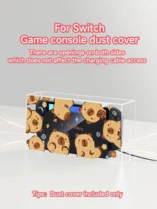 Cartoon Animal Capybara Pattern Game Console Shell And Accessories For Switch/Switch OLED, Including Protective Case, Storage Bag, Dock Shell, Console Dust Cover, Game Card Box, Controller Protective Sleeve And More Accessories Available, Suitable For Christmas, Spring Romance, Valentine's Day, Back To School Season And Other Occasions As Gifts - View 6