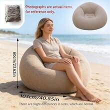 Inflatable Sofa Beanbag Inflatable Recliner Inflatable Couch Folding Portable Inflatable Chair Living Room Bedroom Balcony Reading Room - Multicolor - View 6
