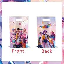 10Pcs Random Print K-POP Party Favor Bags, Unique Demon Hunting Group Themed Decor Ornaments, Hit Idol Style Party Props, Long Service Life Decor Widely Used In Fan Parties, Birthday Feasts & Entertainment Events - Multicolor - View 7