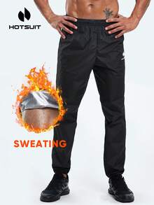 HOTSUIT Celana Sauna Pria, Meningkatkan Produksi Keringat, Cocok untuk Latihan Lari dan Penurunan Berat Badan, Celana Musim Dingin Pria, Hadiah Hari Valentine - Hitam - View 2