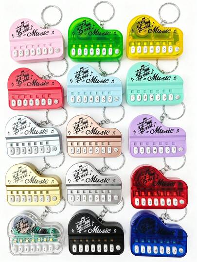 15pcs Mini Children's Pianos,Keychains, Backpack Charms, And Decorative Toys,Piano Finger Games That Help Develop Children's Intelligence And Imagination,Educational Toys, Birthday Gifts, Gift Bag Fillers, Party Favors, Back To School