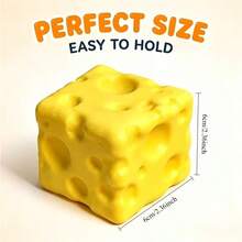 1pc Coconut Oil Stress Ball, Cheese-Shaped Squishy Ball - Soft Jelly With A Bubblegum Texture, Slow-Rising Fidget Stress Ball For Stress Relief And Relaxation, Non-Sticky, Helps Improve Focus - Multicolor - View 11