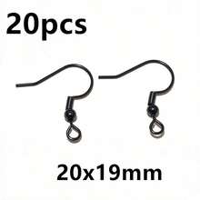 20 piezas Ganchos y clips de pendientes de acero inoxidable hechos a mano, accesorios para hacer joyas DIY, alambres para orejas - ganchos para pendientes - Ver 9