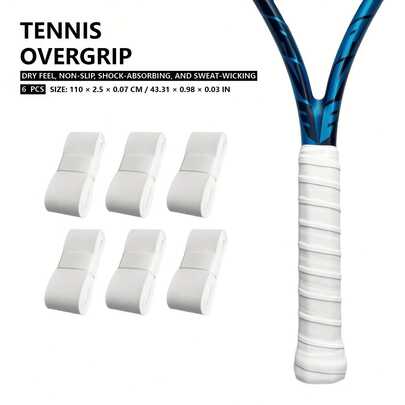 1 pieza Cinta de agarre de raqueta de PU suave absorbente de sudor, envoltura de mango de tenis antideslizante y amortiguadora de impactos, agarre de repuesto transpirable, envoltura de PU suave de alta elasticidad absorbente de sudor y antideslizante, fácil de envolver e instalar, adecuada para raquetas de varios deportes de uso diario, aplicable a tenis, bádminton, squash, raqueta de pickleball de repuesto y escenarios deportivos interiores/exteriores