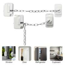 3 piezas Cerraduras de ajustables para ventanas - Autoadhesivas, instalación sin perforación, metal y plástico duraderos, para del hogar, ventilación y privacidad, cerraduras de para el hogar, diseño de cerradura elegante, cerraduras fáciles de instalar - Cierre de  ajustable para ventanas - Ver 10