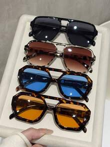 Visivana 4 paires de lunettes de vue pour femmes à imprimé léopard géométrique, style de rue classique, pour la conduite, la pêche, le camping, le port quotidien, les vacances à la plage & le style business décontracté élégant et moderne - Multicolore - Voir 3