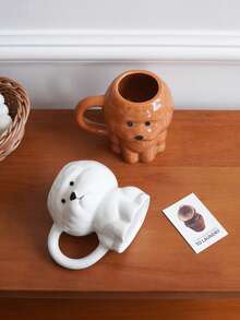 1pc 340ml Cute Bichon Frise Ceramic Mug, Hand-Painted Dog Theme With Handle, Suitable For Home Decor And Tableware, Can Be Used As Latte Cup For Restaurant And Cafe, Gift, Holiday Decoration Or Living Room Drinking Cup - Multicolor - View 8