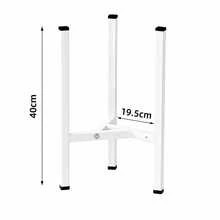 1 pieza Soporte ajustable y multifuncional para macetas de jardín, impermeable y a prueba de humedad, color negro - Negro - Ver 15