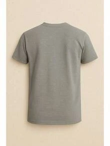 Original HPC POLO T-Shirt With Round Neck And Short Sleeves – Themed Graphic Design "HPC: London England Heritage" – 100% Cotton - 淺灰色 - 查看 4
