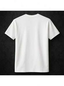 Original HPC POLO T-Shirt With Round Neck And Short Sleeves – Themed Graphic Design "HPC: Retro Typography Houston" – 100% Cotton - 白色 - 查看 3