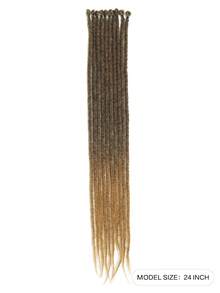 24 Inch Synthetic Dreadlock Extensions 10pcs/Pack Hippie Single-End Dreadlocks Black To Purple Gradient 0.6cm Wide Reggae Style Crochet Hair Extensions For Women Christmas New Year Carnival Music Festival, Halloween - Multicolor - View 5