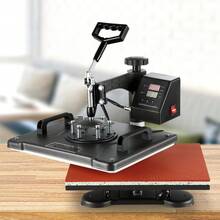Heat Press Machine, 8-In-1 Combo Digital Multifunctional Sublimation Heat Transfer Machine 12 X 15 Inch, 360 Degree Rotation For Printing T-Shirts, Mugs, Caps, Plates - 29 * 38 Pulgadas, Negro - View 9