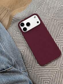 VRNOEI Full Coverage Soft Phone Case Compatible With IPhone 17, 17 Air, 17 Pro, 17 Pro Max, Anti-Drop Anti-Scratch, Compatible With IPhone 13, 11, 12, 16 Pro Max, 15, 14 Plus - Plum - View 3