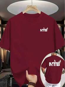 Camiseta deportiva de manga corta estilo retro americano para bicicleta de montaña (MTB) con estampado a doble cara para hombre, corte holgado de verano, hombros caídos, cuello redondo, esti - Blanco - Ver 10