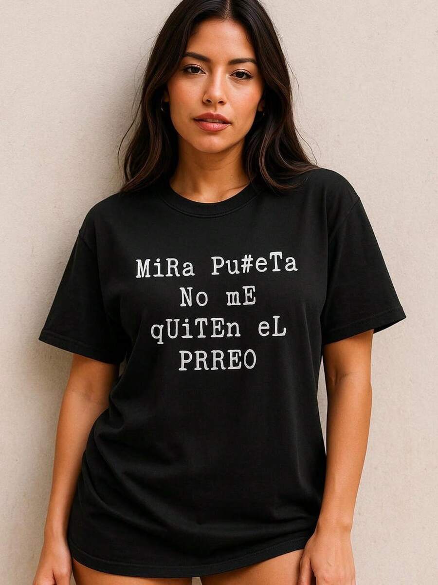 Camiseta oversize descolorida, , Urbano, Callejero, Puerto Rico, PR, Latino, Estilo, Alta Frase - Negro - Ver 1
