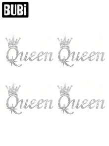 Women's Rhinestone Crown Car Sticker, Waterproof Cute Interesting Universal Rearview Mirror Full Body Car Decal Accessories - Queen - View 10