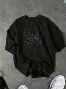 Summer Men's Crew Neck T-Shirts Gym Leisure Vacation High Quality Men's Shirts Fashion Prints Y2K Men's Clothing Festival Sweatshirt Men's Sets Gifts For - 黑色 - 查看 1