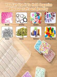 Bead Storage Box, 30 Compartments With Sorting Labels, Plastic Bead Storage Box Suitable For Jewelry, Diamonds, Clay Beads, Screws, Seeds And Small Parts - A - View 4