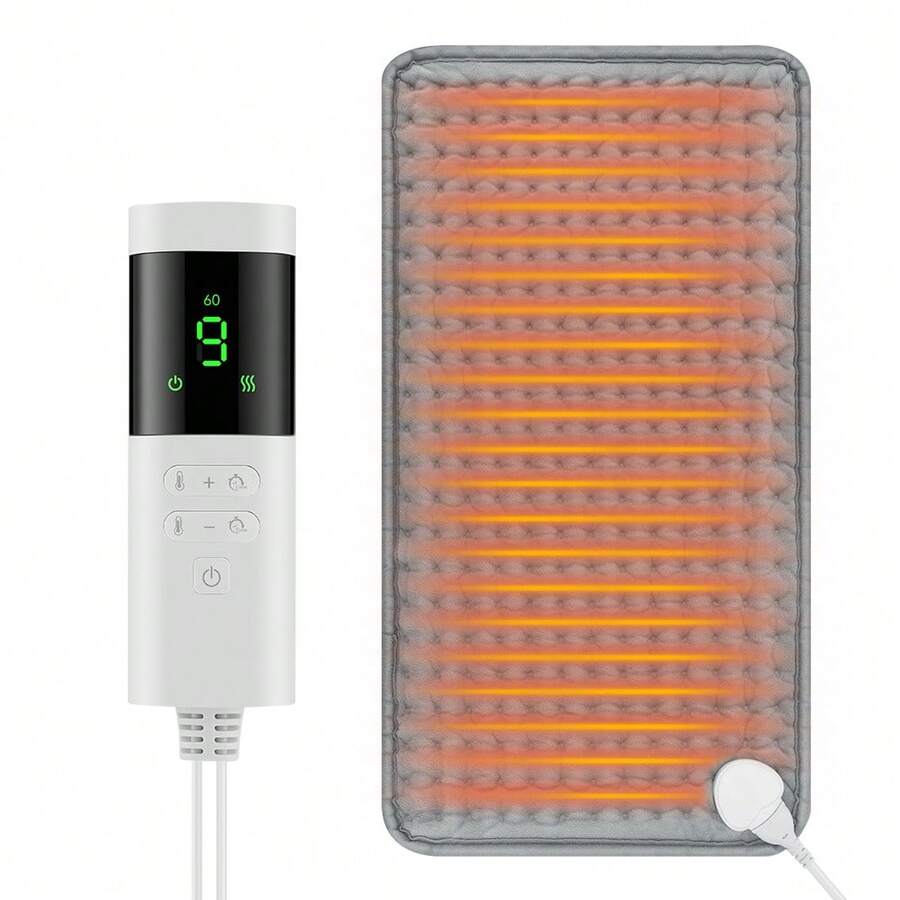 Hailicare Electric Heating Pad, Relieves Back And Menstrual Pain, 9 Heating Levels, 4 Timer Settings, 11.8x23.6 Inches, Soft Heating Pad, Suitable For Abdomen, Shoulders, Knees And Legs, Machine Washable, Auto Shut-Off