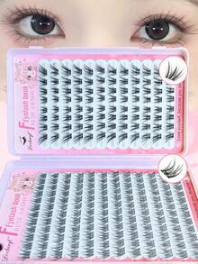 Lvcheryl No Needed Glue Self Adhesive False Eyelashes Book Messy Lazy Large-Capacity 12-13mm Natural Volume Eyelashes Extension,Easy To Wear Reusable Strips Lashes Beginner Friendly Makeup Tools - C - View 12