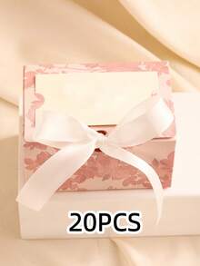20pcs DIY Blank Wedding Gift Box With Ribbon&Cards Perfect For Birthday Party Gifts, DIY Crafts & Elegant Wedding Displays, Valentine's Day, Gift Boxes - View 12