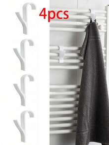 1/4/8 Pieces Of Bathroom Radiator Hooks, Heating Hooks, Bathroom Hooks, Clothing Hooks, Cylindrical Heating Clothing Hooks, Wall-Mounted Clothing Hooks For Bathroom Radiators, Suitable For Hanging Bathrobes, Clothes And Towels, In Random Colors - Multicolor - View 14