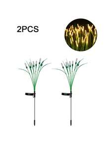 1/2/4pcs LED Solar Powered Reed Garden Lights, Outdoor Stake Lights, Lawn Landscape Lighting Decorative Lights, Suitable For Pond, Patio, Yard, Pathway - One Size Fits All - View 17
