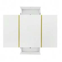 Modern And Simple White Lacquered Coffee Table With 2 Drawers - 白色 - 查看 6