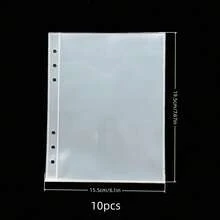 Rose Gold/Gold A5/A6/A7 PVC Transparent Loose-Leaf Binder Cover 3D Sticker/Postcard/Photo Card Collection Album,Card Holder - Color - View 12