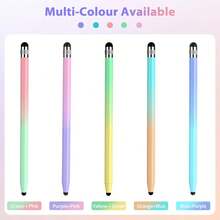Stylus Pens For Touch Screens Rubber & Fiber Dual Tips Capacitive Stylus Universal Tablet Pen Sensitivity Precision - Multicolor - View 2