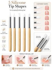 15pcs/11pcs/9pcs Nail Art Stamp Pen Set, Nail Art Stamp Includes Flower, Butterfly, Rose Nail Art Stamp Set, Freely Match Different Patterns To Create Personalized Nail Art, Durable And Resistant To Breakage Or Deformation. Paired With Silicone Nail Art Sculpting Pen, Nail Polish Carving Pen, Rubber Head Nail Brush, Suitable For Gel Nail Polish, Nail Art Stickers - Multicolor - View 3
