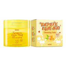 KOEC Kojic Acid 薑黃潔淨棉片，去角質控油臉部棉片，深層毛孔清潔與平衡肌膚油水，溫和適用於所有膚質 - 黃色 - 查看 7