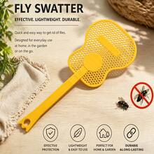 Creative Guitar-Shaped Fly Swatter, Durable PLA Material, Honeycomb Mesh Surface For Even Force Distribution, Efficient And Effort-Saving Mosquito Swatting, Lightweight Long Handle Design, Suitable For Home, Kitchen And Garden - Multiple Styles - View 5