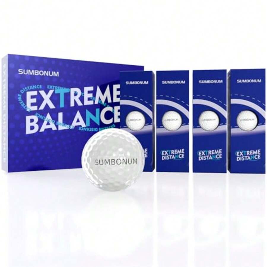 Standard Golf Balls, Performance Golf Balls For Di And Control, Dual Layers For All Levels, Surlyn Cover Low Spin Straighter Drives Ized Di With Soft Feel - New-white - View 1