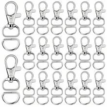 24/40pcs D-Shaped Swivel Clasp Keychain Hooks And D-Rings - Suitable For Handbag Hardware, Sewing Projects And DIY Craft Accessories - Little D Buckle D Ring - View 10